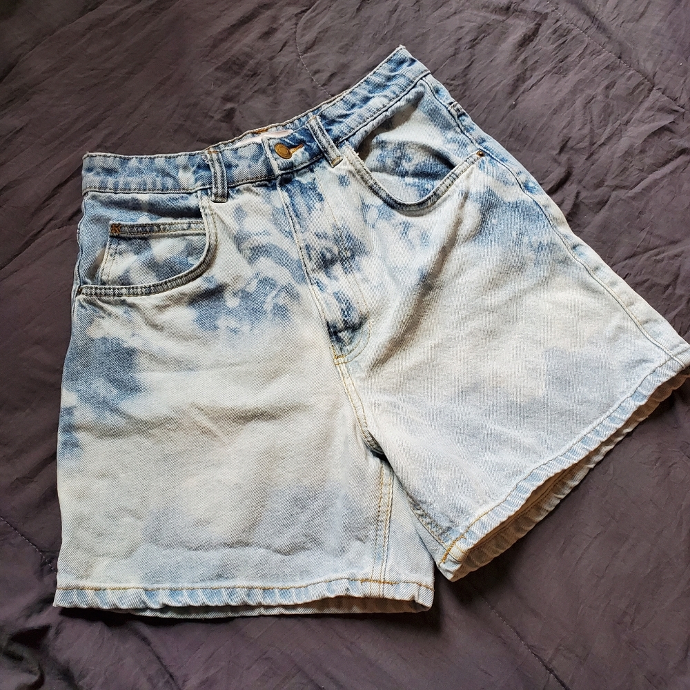 Zara Bleached Denim Shorts